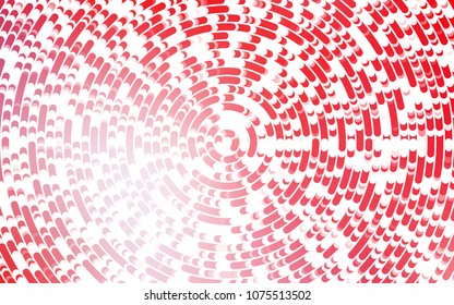 Light Red vector template with abstract lines. A sample with blurred bubble shapes. Pattern for your business design.