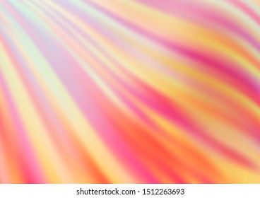 Light Red vector template with abstract lines. A sample with blurred bubble shapes. The template for cell phone backgrounds.