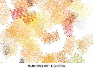 Light Red vector template with artificial intelligence structure. Colorful design in simple style with AI links. Smart design for promotion of bid data.