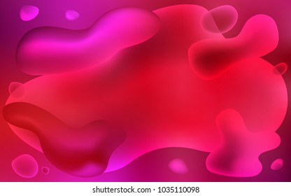 Light Red vector template with bent ribbons. Blurred geometric sample with gradient bubbles.  Brand-new design for your ads, poster, banner.
