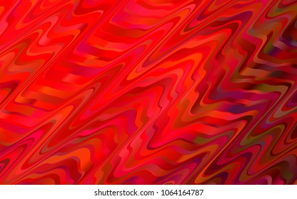 Light Red vector template with bent lines. A completely new color illustration in marble style. Marble design for your web site.