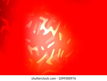 Light Red vector template with bent lines. Blurred geometric sample with gradient bubbles.  A completely new template for your business design.