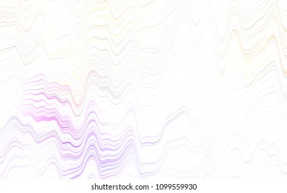 Light Red vector template with bent lines. Blurred geometric sample with gradient bubbles.  Marble style for your business design.