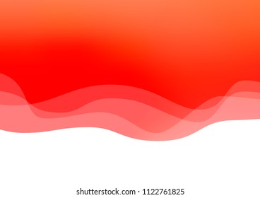 Light Red vector template with bent lines. A sample with blurred bubble shapes. Marble design for your web site.