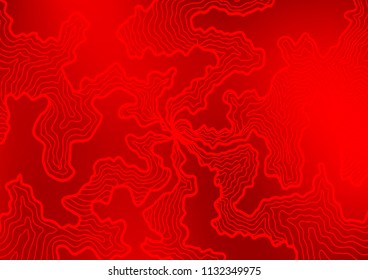 Light Red vector template with bent lines. Shining illustration, which consist of blurred lines, circles. The best blurred design for your business.