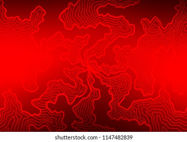 Light Red vector template with bent ribbons. Modern gradient abstract illustration with bandy lines. Marble style for your business design.