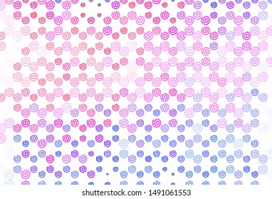 Light Red vector template with bent lines. Shining colorful illustration in simple style. Template for cell phone screens.