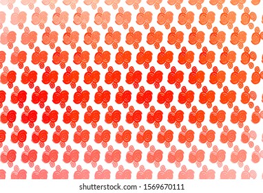 Light Red vector template with bent lines. Geometric illustration in marble style with gradient.  Brand new design for your ads, poster, banner.