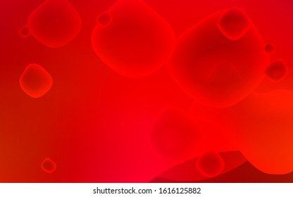 Light Red vector template with bent ribbons. Blurred geometric sample with gradient bubbles.  The template for cell phone backgrounds.