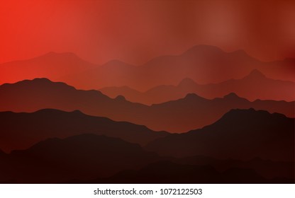 Light Red vector template with bubble shapes. Brand-new colored illustration in mountain style with gradient. The template for cell phone backgrounds.