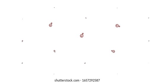 Light Red vector template with businesswoman signs. Simple design in abstract style with women’s rights activism. Simple design for your web site.
