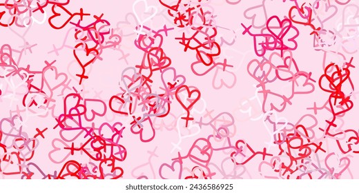 Light Red vector template with businesswoman signs. Simple design in abstract style with women’s rights activism. Elegant design for wallpapers.