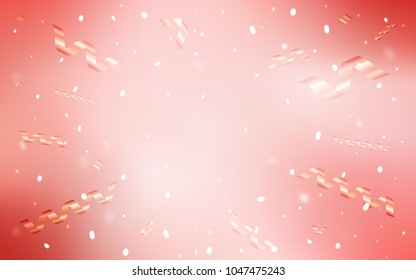 Light Red vector template with carnival confetti. Blurred decorative design in anniversary style with confetti. The pattern can be used for carnival, festival leaflets.