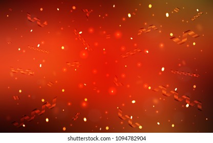 Light Red vector template with carnival confetti. Confetti on blurred abstract background with colorful gradient. New design for ad, poster, banner of your Party.