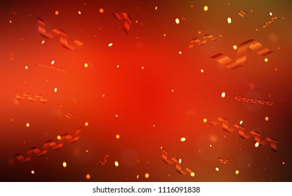 Light Red vector template with carnival confetti. Blurred decorative design in anniversary style with confetti. The template can be used as a background for postcards.