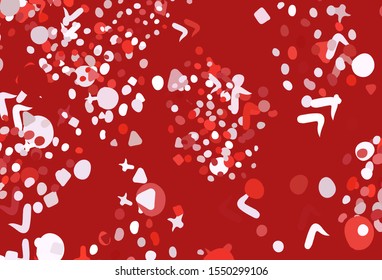 Light Red vector template with chaotic shapes. Illustration with colorful gradient shapes in abstract style. Modern design for your business card.