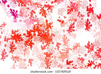 Light Red vector template with chaotic shapes. Decorative design in abstract style with random forms. Simple design for your web site.