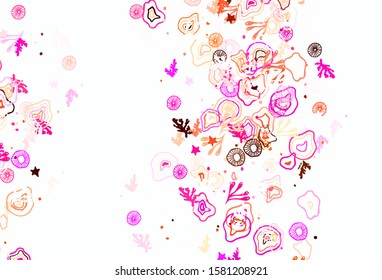 Light Red vector template with chaotic shapes. Simple colorful illustration with abstract gradient shapes. Best smart design for your business.
