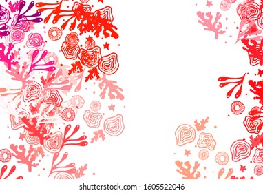 Light Red vector template with chaotic shapes. Modern abstract illustration with colorful random forms. Simple design for your web site.