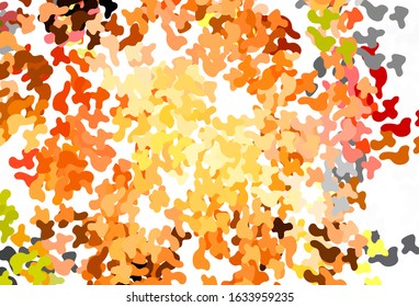 Light Red vector template with chaotic shapes. Decorative design in abstract style with random forms. Modern design for your business card.