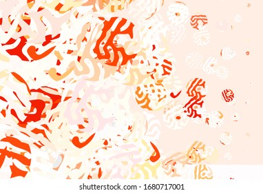 Light Red vector template with chaotic shapes. Decorative design in abstract style with random forms. Elegant design for wallpapers.