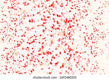 Hellrote Vektorillustration mit chaotischen Formen. Dekoratives Design im abstrakten Stil mit zufälligen Formen. Hintergrund für ein Handy.