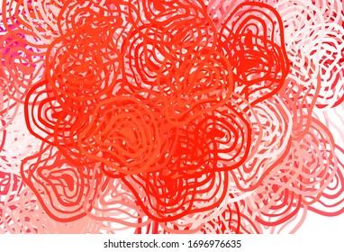 Light Red vector template with chaotic shapes. Decorative design in abstract style with random forms. Elegant design for wallpapers.