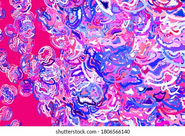 Light Red vector template with chaotic shapes. Modern abstract illustration with colorful random forms. Modern design for your business card.