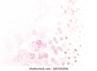 Light Red vector template with chaotic shapes. Decorative design in abstract style with random forms. Simple design for your web site.