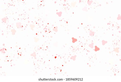 Light Red vector template with chaotic shapes. Modern abstract illustration with colorful random forms. Background for a cell phone.