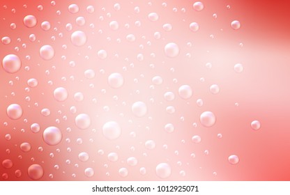 Light Red vector template with circles. Glitter abstract illustration with blurred drops of rain. Completely new template for your brand book.