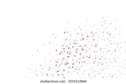 Light Red vector  template with circles. Glitter abstract illustration with blurred drops of rain.