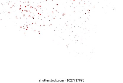 Light Red vector  template with circles. Abstract illustration with colored bubbles in nature style. Beautiful design for your business natural advert.