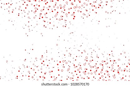 Light Red vector  template with circles. Blurred decorative design in abstract style with bubbles. The pattern can be used for ads, leaflets of liquid.
