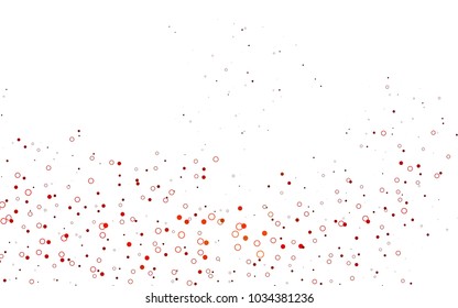 Light Red vector  template with circles. Blurred bubbles on abstract background with colorful gradient. The pattern can be used for ads, leaflets of liquid.