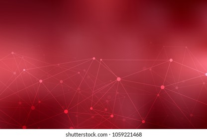Light Red vector template with circles, triangles. Colorful illustration with circles and lines in futuristic style. Completely new template for your brand book.