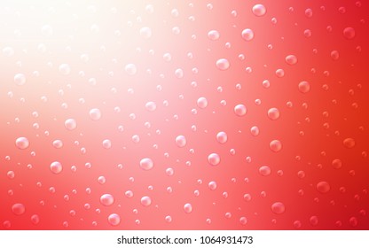 Light Red vector template with circles. Blurred decorative design in abstract style with bubbles. The pattern can be used for aqua ad, booklets.
