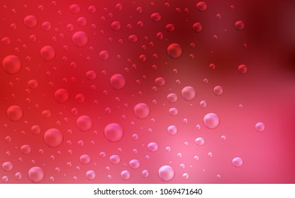 Light Red vector template with circles. Beautiful colored illustration with blurred circles in nature style. The pattern can be used for ads, leaflets of liquid.