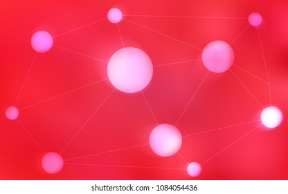 Light Red vector template with circles, triangles. Decorative design in abstract style with triangle structure. Beautiful design for your business advert.