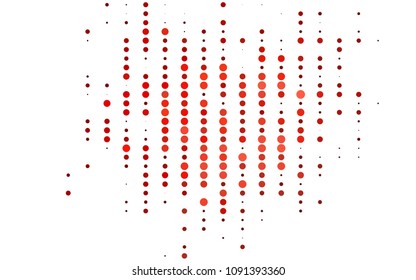 Light Red vector  template with circles. Beautiful colored illustration with blurred circles in nature style. The pattern can be used for ads, leaflets of liquid.
