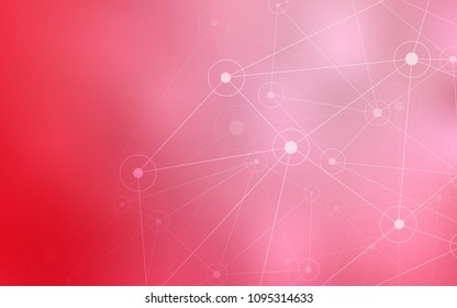 Light Red vector template with circles, triangles. Modern abstract colorful illustration with spheres and lines. Pattern can be used as texture of wallpapers.