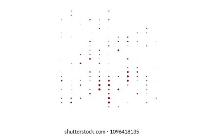 Light Red vector  template with circles. Abstract illustration with colored bubbles in nature style. The pattern can be used for ads, leaflets of liquid.