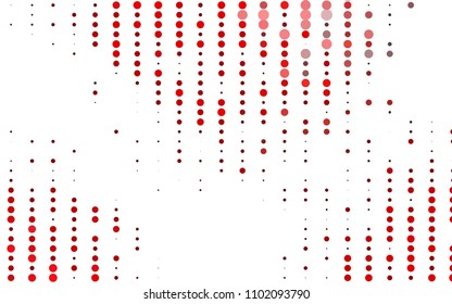 Light Red vector  template with circles. Blurred bubbles on abstract background with colorful gradient. Completely new template for your brand book.