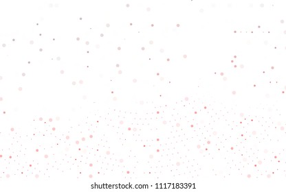 Light Red vector  template with circles. Blurred decorative design in abstract style with bubbles. Pattern can be used as texture of water, rain drops.