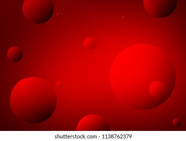 Light Red vector template with circles. Modern abstract illustration with colorful water drops. New design for ad, poster, banner of your website.