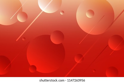 Light Red vector template with circles. Modern abstract illustration with colorful water drops. Beautiful design for your business advert.