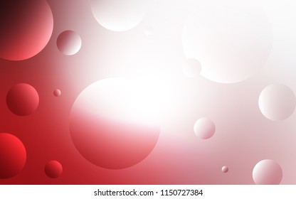 Light Red vector template with circles. Modern abstract illustration with colorful water drops. Beautiful design for your business advert.