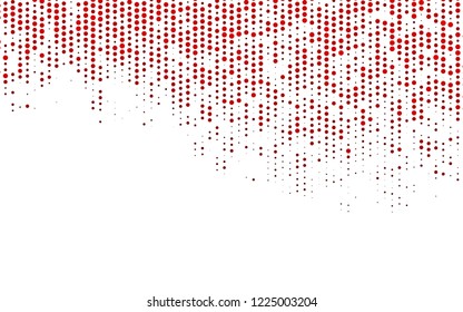 Light Red vector template with circles. Glitter abstract illustration with blurred drops of rain. Pattern of water, rain drops.