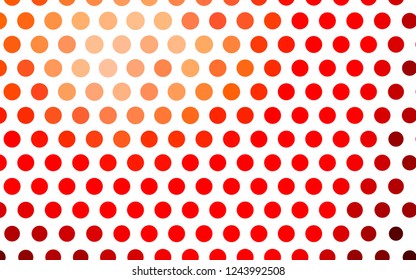 Light Red vector template with circles. Glitter abstract illustration with blurred drops of rain. Design for posters, banners.