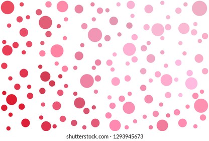 Light Red vector  template with circles. Modern abstract illustration with colorful water drops. Pattern for beautiful websites.